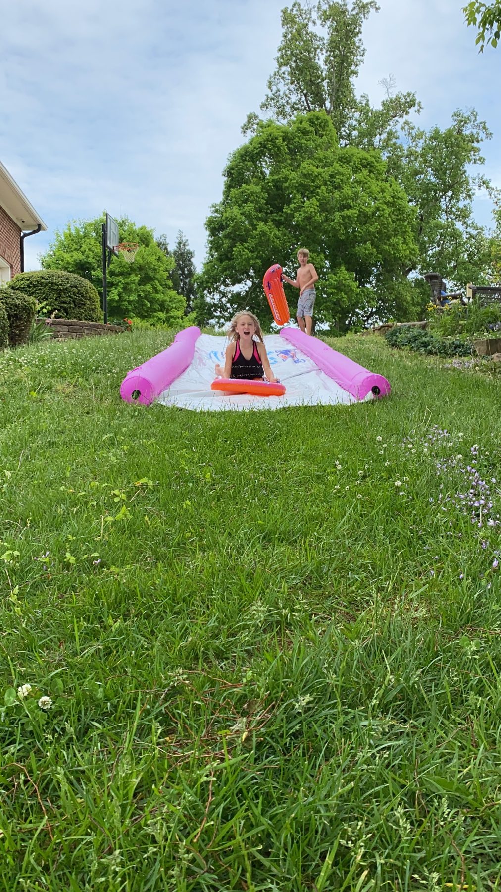 Slip and slide fun
